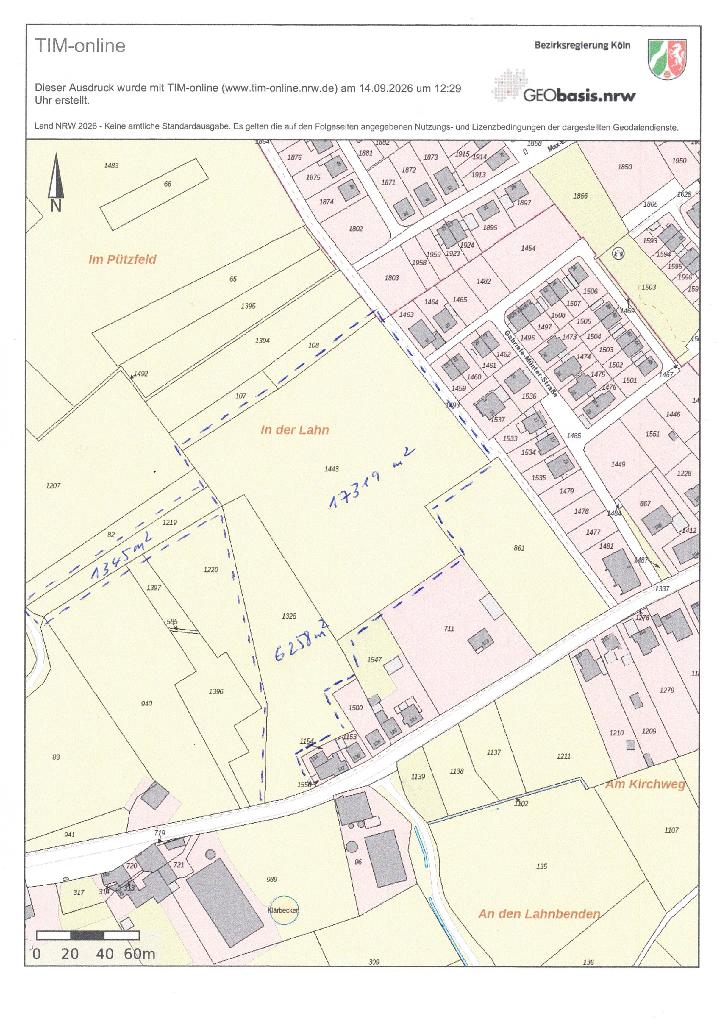 Flurkarte Aachen - walheim Land- / Forstwirtschaft - Grdst. Grundst�ck, ca. 25000 m� in Aachen-Walheim, kein Bauland