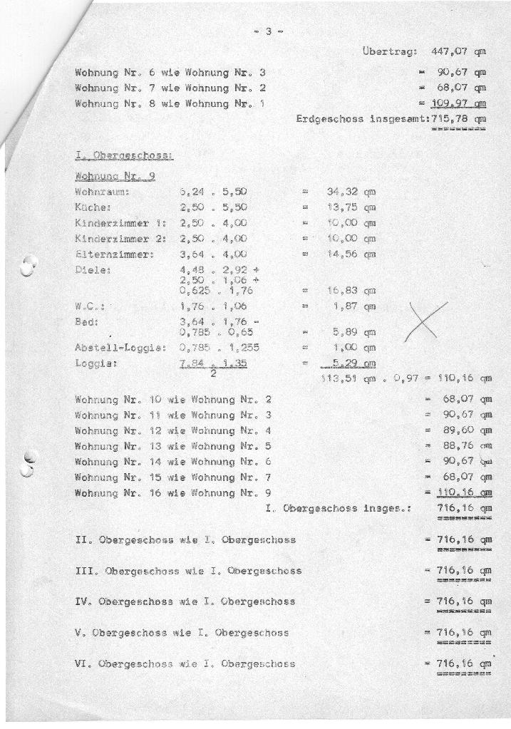 Wohnfl�chenberechnung Etagenwohnung Solingen