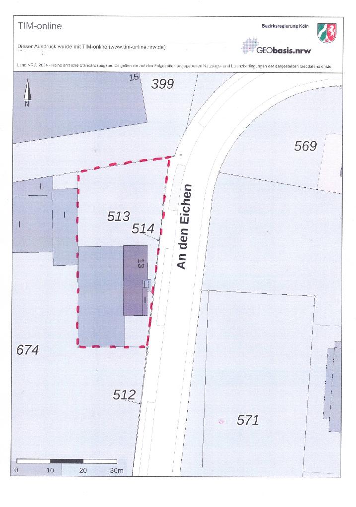 Flurkarte B�rohaus Solingen