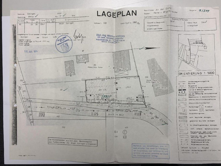 �bersichtsplan Halle Solingen