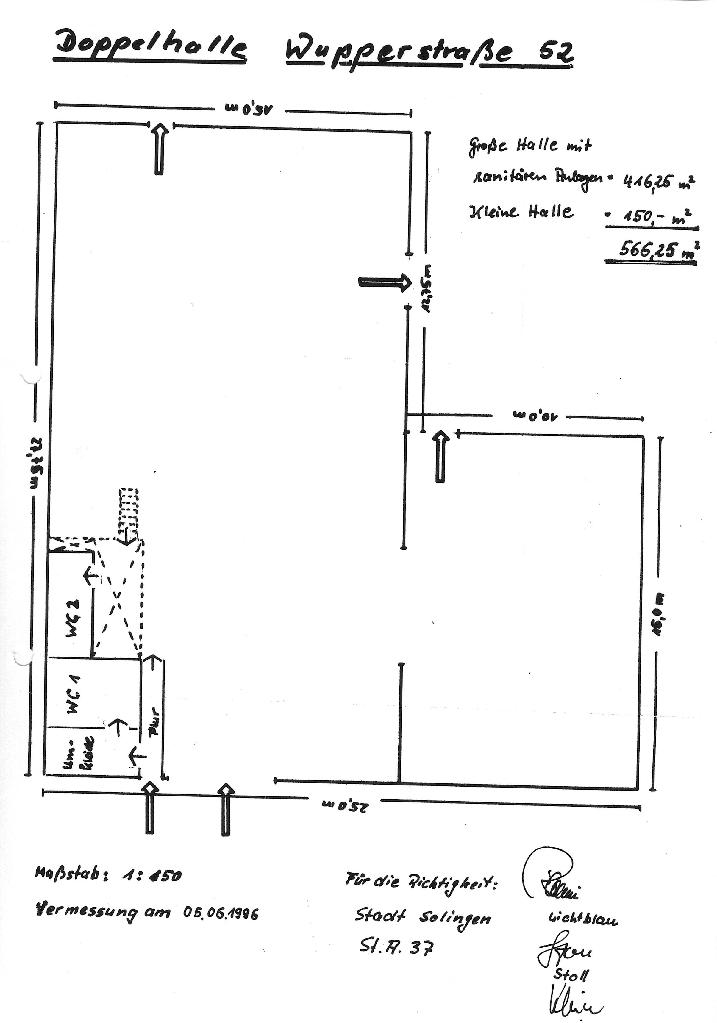 Grundriss EG Halle Solingen